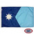The Minnesota flag has two fields of dark & light blue side-by-side. The dividing line points center-left. On the left is an 8-pointed star. FMAA Certified Made in America seal. The Minnesota flag has two fields of dark & light blue side-by-side. The dividing line points center-left. On the left is an 8-pointed star. FMAA Certified Made in America seal.