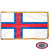 The indoor Faroe Islands flag has 3 sides of gold fringe around a white field with a red cross with a blue outline pointing to the left. FMAA Certified Made in America seal. The indoor Faroe Islands flag has 3 sides of gold fringe around a white field with a red cross with a blue outline pointing to the left. FMAA Certified Made in America seal.