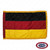 The indoor German flag has 3 sides of gold fringe around a horizontal black, red, and yellow tricolor. FMAA Certified Made in America seal. The indoor German flag has 3 sides of gold fringe around a horizontal black, red, and yellow tricolor. FMAA Certified Made in America seal.