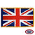 The indoor UK flag has 3 sides of gold fringe around a blue field with red perpendicular and diagonal crosses outlined in white. FMAA Certified Made in America seal. The indoor UK flag has 3 sides of gold fringe around a blue field with red perpendicular and diagonal crosses outlined in white. FMAA Certified Made in America seal.