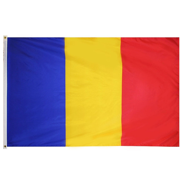 The Romania Flag is a tricolor flag with a blue, yellow, and red vertical stripe