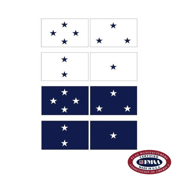 Navy Officer Flag. FMAA Certified Made in America seal.