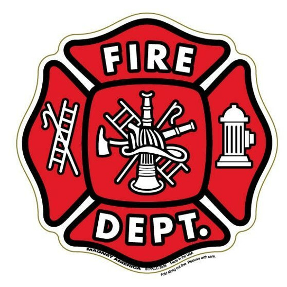 Maltese Cross Fire Department Magnet