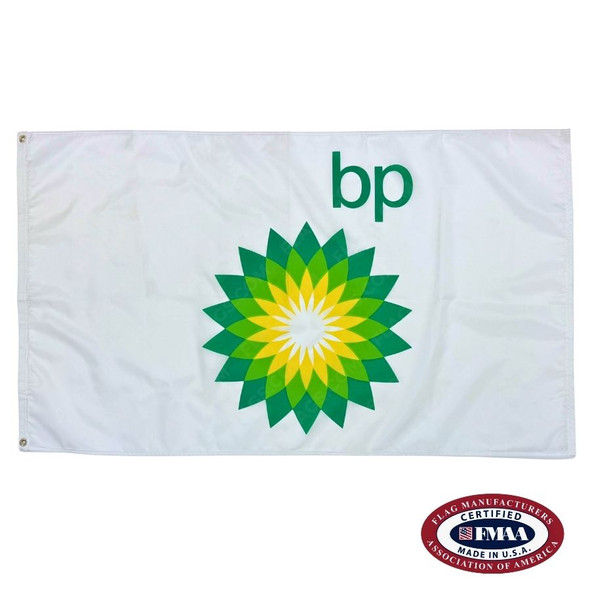 BP Flag. FMAA Made in America seal.