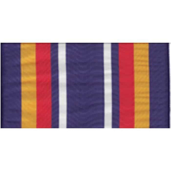 The Global War on Terrorism Service Streamer is dark blue with symmetrical vertical stripes of yellow, red, and white.