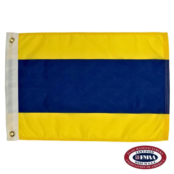 Delta Keep Clear Flag. FMAA Made in America seal.