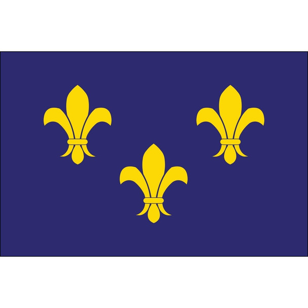 Fleur-de-lis (white on blue) Stock Illustration