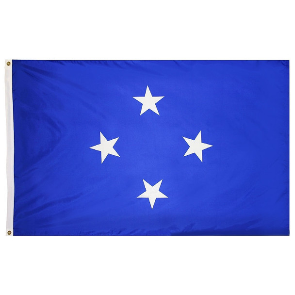 Micronesia Federated States Flag has a blue field with four white stars in the center