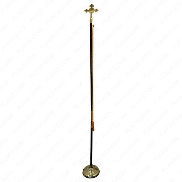 Indoor Display Pole w/ Catholic Cross