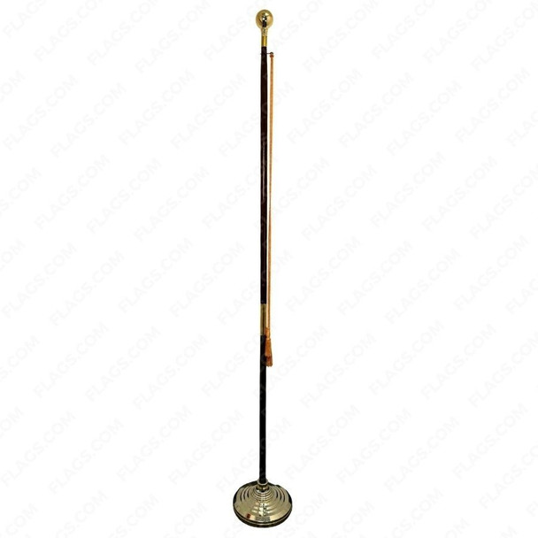 Indoor Display Pole w/ Gold Ball