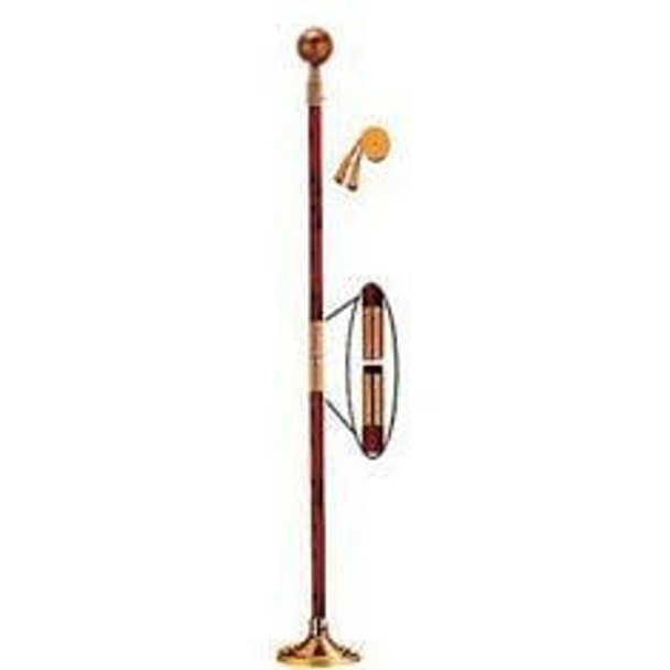 Indoor Display Pole w/ Gold Ball