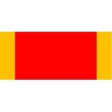 The JROTC Streamer is red with narrow vertical yellow stripes on the left and right sides.
