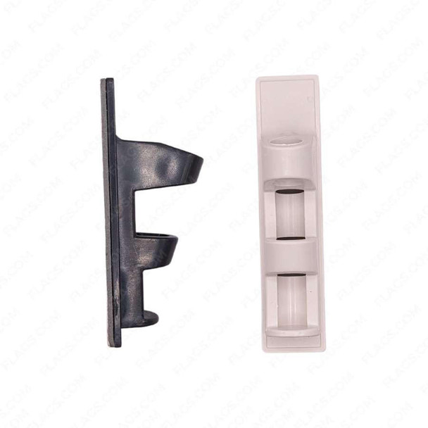 Dual angle quick stick brackets to can hold flags.