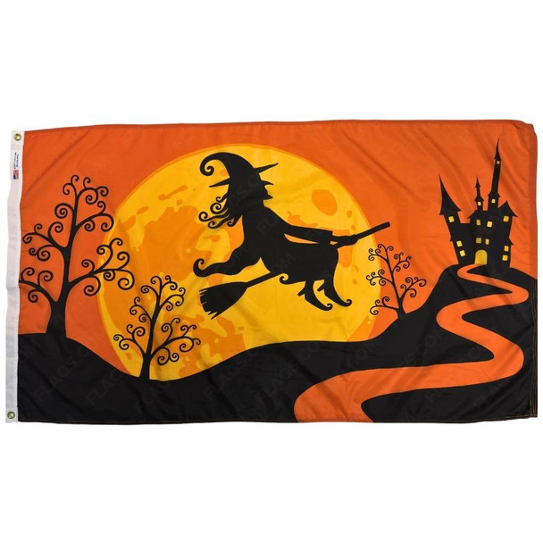 Witch and Moon Flag