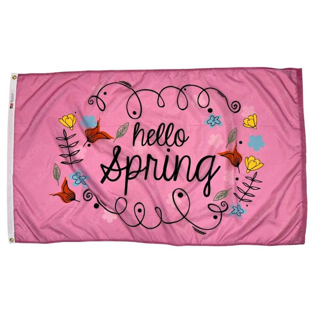 Hello Spring Flag