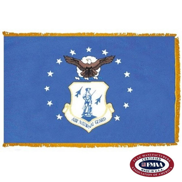 Air National Guard Flag with Gold Fringe