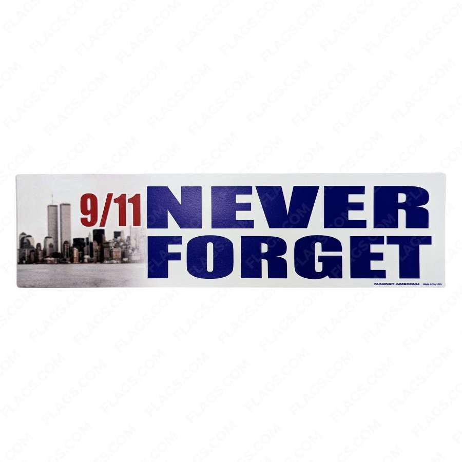 Never Forget 9/11 Magnet - Car Magnets & Decals - Flags.com