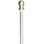 A 6-foot-tall flagpole is shown vertically on a white background. At the top is a golden ball ornament.
