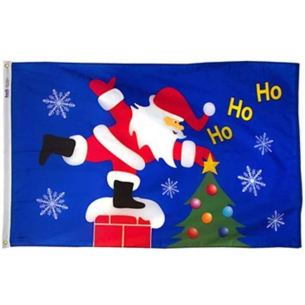 Rooftop Santa Flag