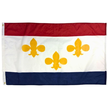 Bandiera New Orleans Louisiana 3x5 Piedi - Poliestere, Motivo Martedì Bandiera New Orleans Louisiana 3x5 Piedi - Poliestere, Motivo Martedì