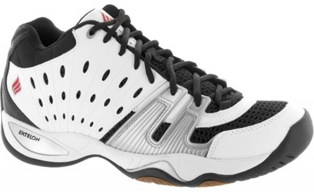 Ektelon Men's T22 Mid White/Black Racquetball Shoes - Racquetball Dallas