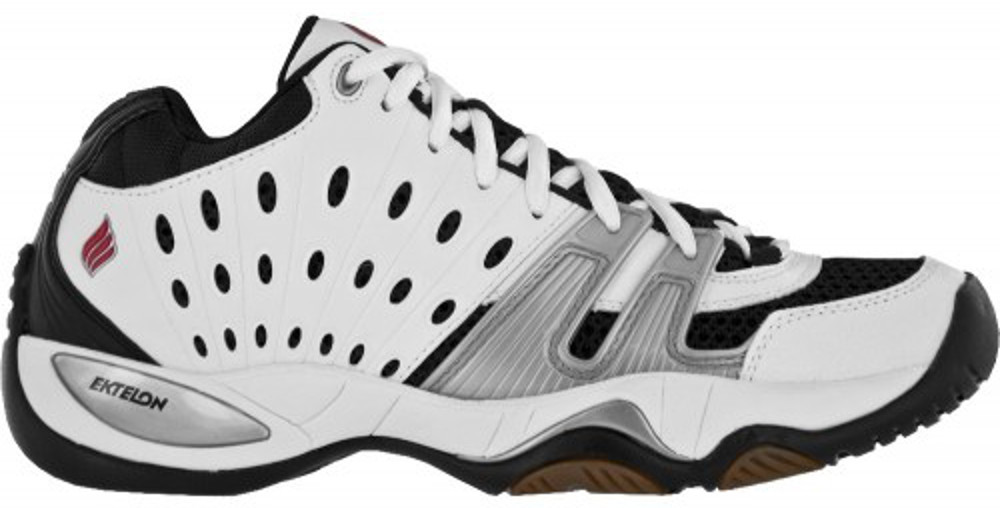 Ektelon Men's T22 Mid White/Black Racquetball Shoes - Racquetball Dallas