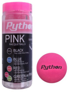 Python Pink Racquetballs 3 Ball Can Python Pink Racquetballs 3 Ball Can