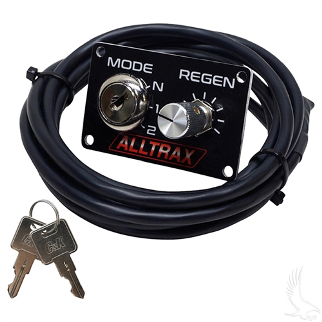 Alltrax FN-DM-KEY Performance Knob Dash Mount Panel w/Key Switch - XCT  (Personality & Speed / Regen)