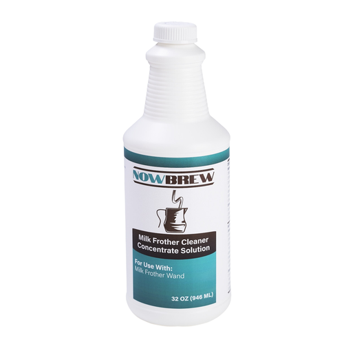 1, 32 oz bottle of NowBrew Milk Frother Cleaner Concentrate Solution