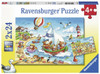 Ravensburger - seaside holiday puzzle 2 x 24 pce