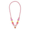 My Lovely Pink Heart Charm Stretch Beaded Necklace