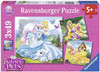 Ravensburger Disney Belle Cinerella Rapunzel 3x49pce Puzzles