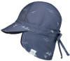 Toshi Swim Baby Flap Cap Whales - Extra Small