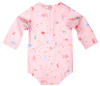 Toshi Swim Baby Onesie Long Sleeve Classic Coral - Size 2