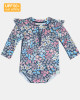 Toshi Swim Onesie Long Sleeve Ripple Wattle Dusk Size 00