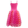 Butterfly Hot Pink and Gold Multilayered Dress - Size 3-4