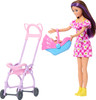 Barbie Skipper Babysitters - Brunette and Purple Hair Doll 