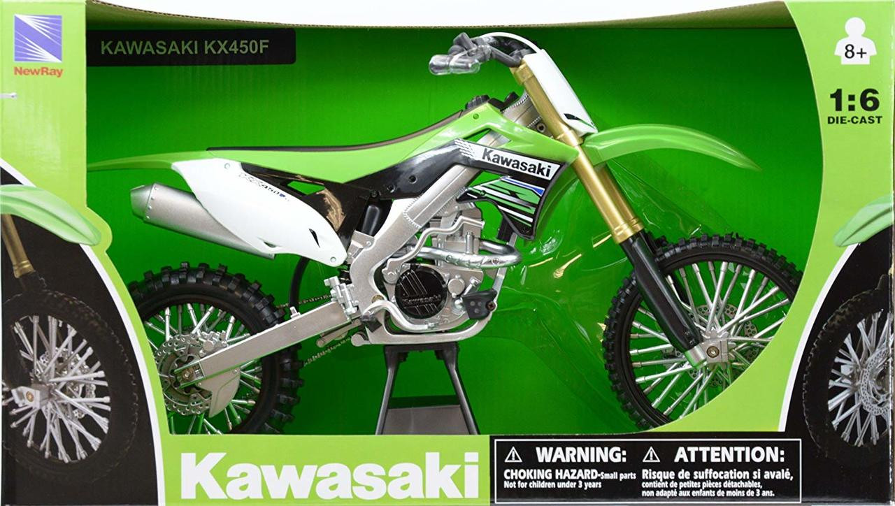 1 6 Scale Kawasaki Kx450f Dirt Bike Uncle Pete S Toys