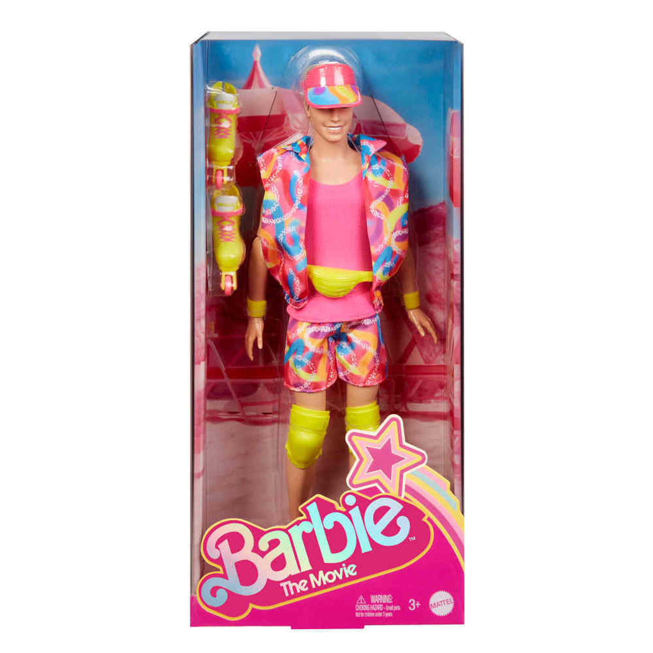 Barbie Movie Ken Doll in Skating Outfit - Pink - Uncle Pete's Toys