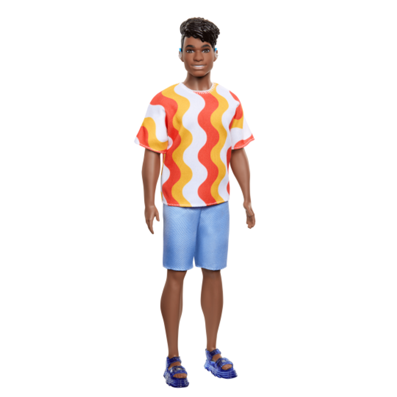 Barbie Fashionistas Ken Doll #219 with Pink and Blue Patterened Shirt