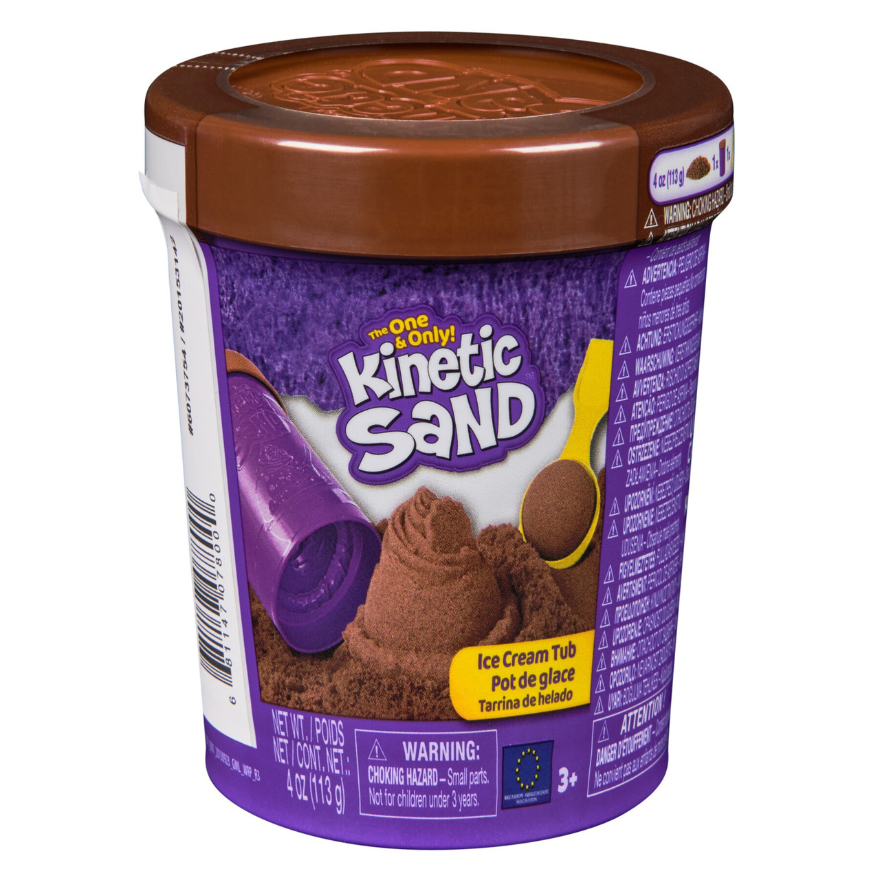 Kinetic Sand Ice Cream Tub Brown Uncle Pete's Toys