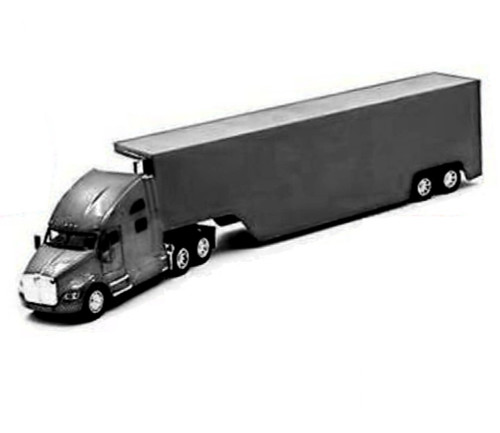 Kenworth T700 Container Truck - Black (13 Inch - No Decals)