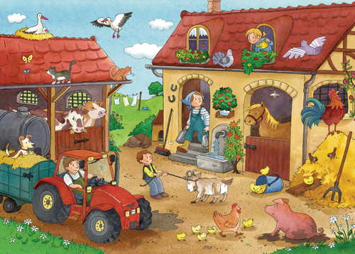 Ravensburger - Working on the Farm Puzzle 2x12 Piece