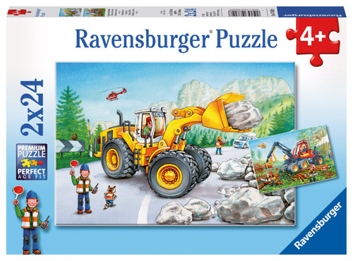 Ravensburger - Diggers at Work Puzzle 2 x 24 pce