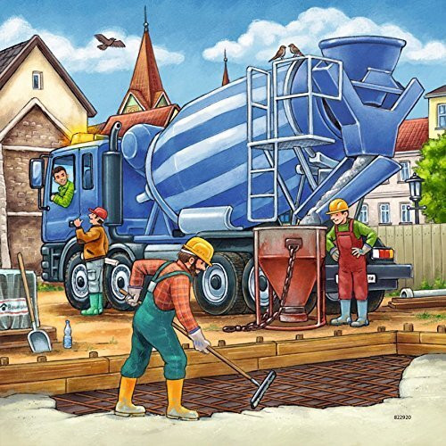 Ravensburger - Construction Vehicle Puzzle 3 x 49 Piece