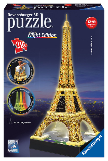 Ravensburger - Eiffel Tower At Night 3D Puzzle