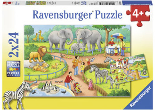 Ravensburger - A Day At The Zoo Puzzle 2 x 24 Piece