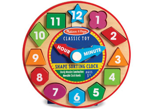 Melissa & Doug Wooden Shape Sorting Clock