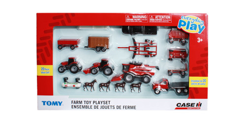 Case Ih 20 Piece Farm Toy Playset - 1:64 Scale