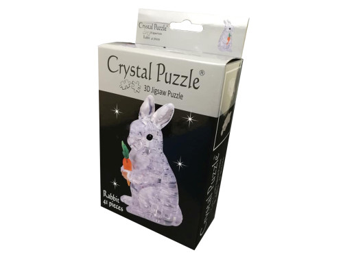 3D Clear Rabbit Crystal Puzzle